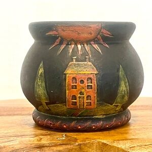 Lang Primative candle crock votive holder
"Hometown" Porcelain Votive